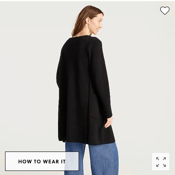 J Crew linen Juliette collarless sweater blazer long M - Picture 3 of 8